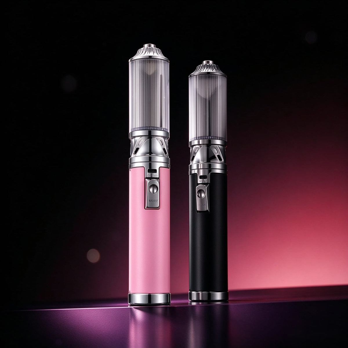 Refillable Handheld Sparkler Lighter - Rose Pink & Gloss Black
