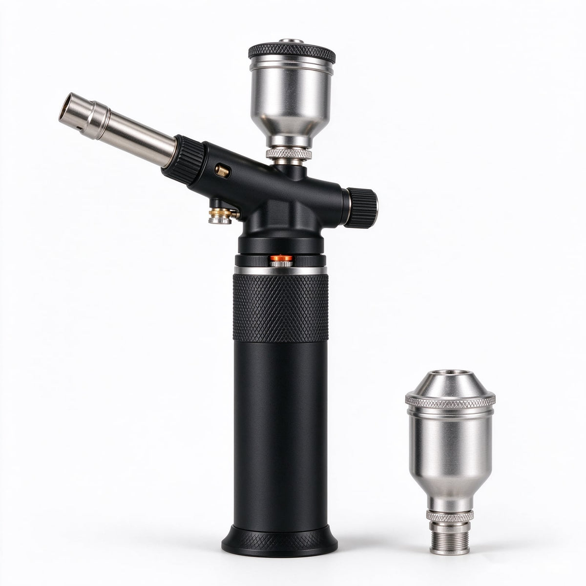 2-in-1 Butane Torch and Sparkler Lighter - Black & Silver