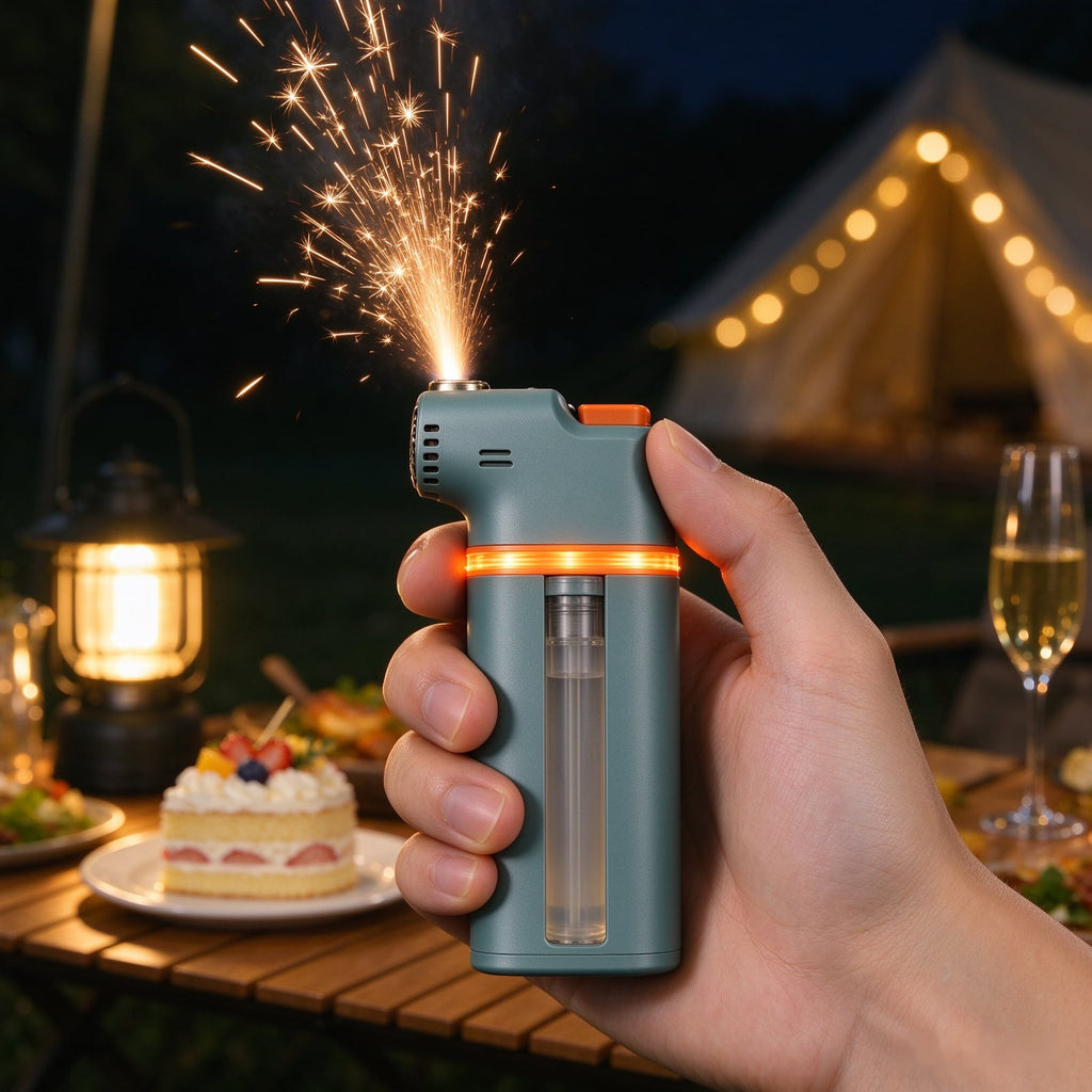 Rechargeable Look Sparkler Torch - Slate Teal with Orange Trim