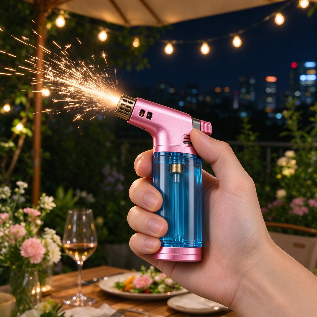 Transparent Tank Sparkler Torch - Pink and Blue Edition